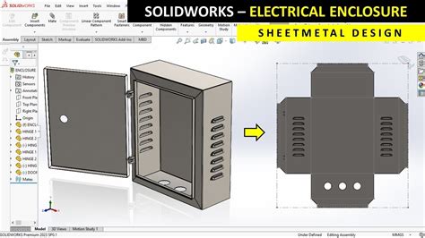 sheet metal with solidworks enclosure design project|solidworks sheet metal template.